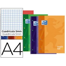 BLOC ESPIRAL OXFORD TAPA EXTRADURA MICROPERFORADO DIN A4 140 HOJAS CUADROS 5MM