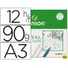 PAPEL VEGETAL GUARRO DIN A3 90 GR MINIPACK DE 12 HOJAS