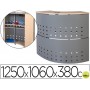 MODULO DE RECEPCION CIRCULAR 5100AA01 ESTRUCTURA MELAMINA Y ACERO 1250X1060X380 CM