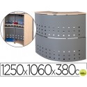 MODULO DE RECEPCION CIRCULAR 5100AA01 ESTRUCTURA MELAMINA Y ACERO 1250X1060X380 CM
