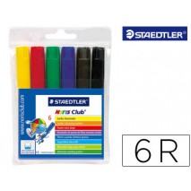 ROTULADOR STAEDTLER COLOR JUMBO TRAZO 3 MM -ESTUCHE DE 6 COLORES SURTIDOS