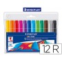 ROTULADOR STAEDTLER COLOR JUMBO TRAZO 3 MM -ESTUCHE DE 12 COLORES SURTIDOS