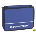 PLUMIER ESCOLAR STAEDTLER GRANDE DE TELA AZUL DOBLE CREMALLERA