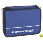 PLUMIER ESCOLAR STAEDTLER GRANDE DE TELA AZUL DOBLE CREMALLERA