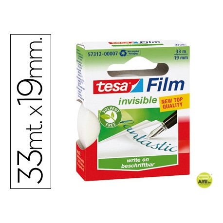 CINTA ADHESIVA TESA FILM INVISIBLE 33X19 MM ECOLOGICA
