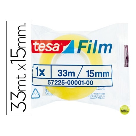 CINTA ADHESIVA TESA STANDAR 33 MT X 15MM