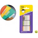 BANDERITA SEPARADORES RIGIDAS DISPENSADOR 3 COLORES POST-IT INDEX 686L-PGO CON BANDA BLANCA PARA ESC