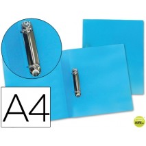 CARPETA BEAUTONE 2 ANILLAS MIXTAS 25 MM 43472 POLIPROPILENO DIN A4 AZUL -SERIE FROSTY
