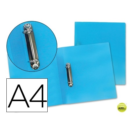 CARPETA BEAUTONE 2 ANILLAS MIXTAS 25 MM 43472 POLIPROPILENO DIN A4 AZUL -SERIE FROSTY