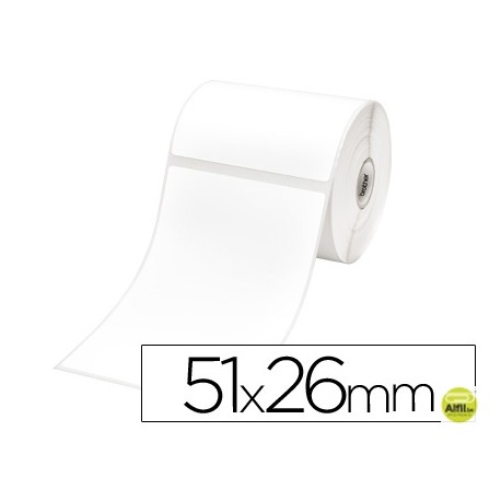 ETIQUETAS ADHESIVA BROTHER PARA TD-4000 TAMAƒO 51X26MM -1552 ETIQUETAS