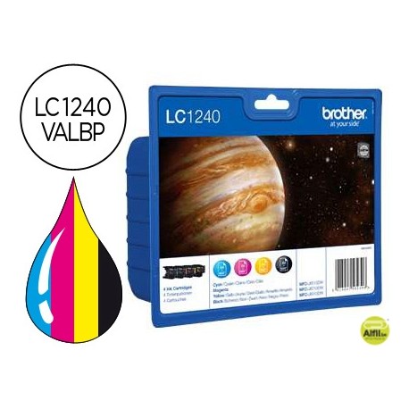 INK-JET BROTHER LC-1240 PACK 4 COLORES -600PAG- MFC-J6510DW MFC-J6710DW MFC-J6910DW