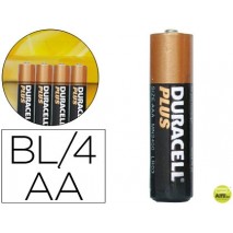 PILA DURACELL ALCALINA PLUS AA BLISTER CON 4 PILAS
