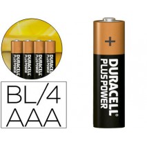 PILA DURACELL ALCALINA PLUS AAA BLISTER CON 4 PILAS