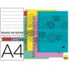 BLOC ESPIRAL LIDERPAPEL A4 MICRO IMAGINE TAPA POLIPROPILENO 160H 60G HORIZONTAL 5 BANDA4 TALADROS CO