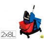 CUBO DE LIMPIEZA DUO DE POLIPROPILENO + ESCURRIDOR CAPACIDAD 2X18 L