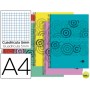 BLOC ESPIRAL LIDERPAPEL A4 MICRO IMAGINE TAPA POLIPROPILENO 160H 60G CUADRO 5MM 5 BANDA4 TALADROS CO