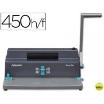 ENCUADERNADORA PARA ESPIRAL FELLOWES METAL 50R PERFORA 12 HOJAS TAMAÑO A4 PASO 5:1 INCLUYE ALICATES