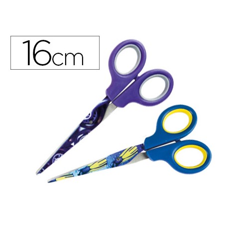 TIJERA ESCOLAR LIDERPAPEL X-GAMES 16 CM UNIDAD