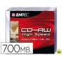 CD-RW EMTEC CAPACIDAD 700MB DURACION 80MIN VELOCIDAD 4X-10X REGRABABLE CAJA -1 UNIDAD-