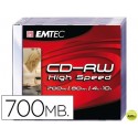 CD-RW EMTEC CAPACIDAD 700MB DURACION 80MIN VELOCIDAD 4X-10X REGRABABLE CAJA -1 UNIDAD-