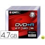 DVD+R EMTEC CAPACIDAD 4,7GB VELOCIDAD 16X CAJA SLIM -1 UNIDAD-