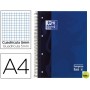 BLOC ESPIRAL OXFORD TAPA EXTRADURA MICROPERFORADO DIN A4 80 HOJAS CUADROS 5MM -COLOR AZUL
