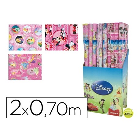 PAPEL FANTASIA DISNEY NIÑA ROLLO 2 X 0,70 MT 60 GR MODELOS SURTIDOS