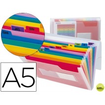 CARPETA BEAUTONE CLASIFICADORA FUELLE POLIPROPILENO DIN A5 SPECTRAFILE