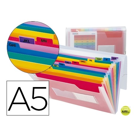 CARPETA BEAUTONE CLASIFICADORA FUELLE POLIPROPILENO DIN A5 SPECTRAFILE