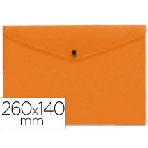 CARPETA BEAUTONE DOSSIER BROCHE POLIPROPILENO TAMAÑO SOBRE AMERICANO 26X14 CM NARANJA