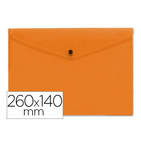 CARPETA BEAUTONE DOSSIER BROCHE POLIPROPILENO TAMAÑO SOBRE AMERICANO 26X14 CM NARANJA