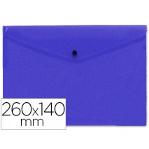 CARPETA BEAUTONE DOSSIER BROCHE POLIPROPILENO TAMAÑO SOBRE AMERICANO 26X14 CM AZUL