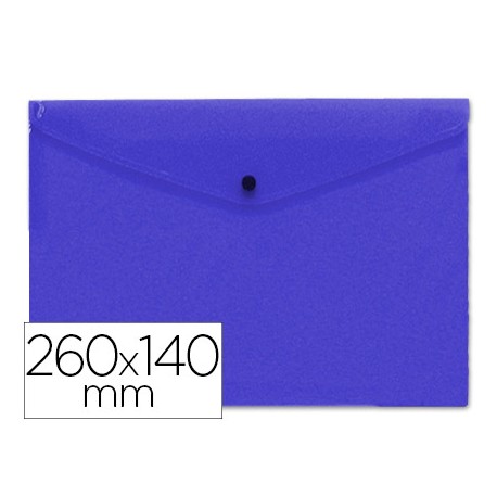 CARPETA BEAUTONE DOSSIER BROCHE POLIPROPILENO TAMAÑO SOBRE AMERICANO 26X14 CM AZUL