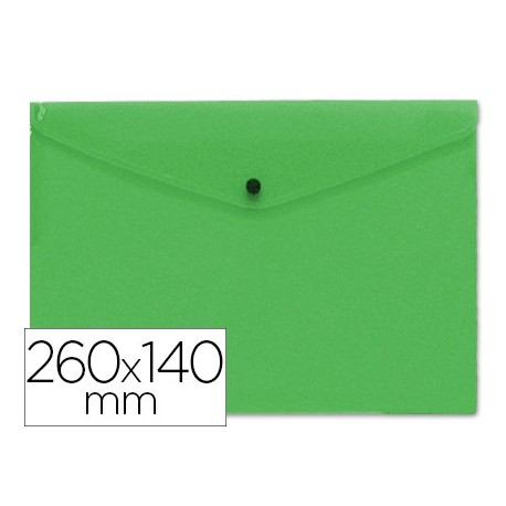 CARPETA BEAUTONE DOSSIER BROCHE POLIPROPILENO TAMAÑO SOBRE AMERICANO 26X14 CM VERDE