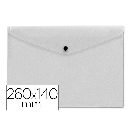 CARPETA BEAUTONE DOSSIER BROCHE POLIPROPILENO TAMAÑO SOBRE AMERICANO 26X14 CM TRANSPARENTE
