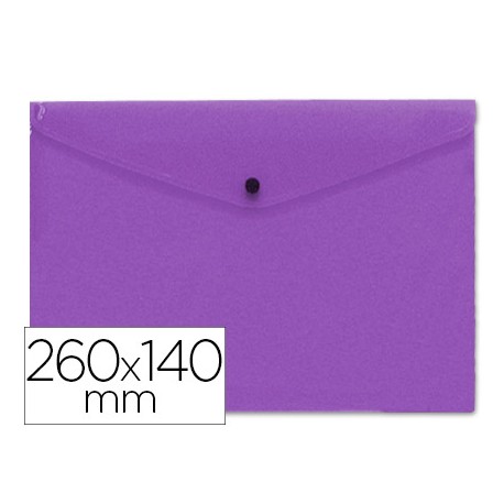 CARPETA BEAUTONE DOSSIER BROCHE POLIPROPILENO TAMAÑO SOBRE AMERICANO 26X14 CM VIOLETA