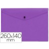 CARPETA BEAUTONE DOSSIER BROCHE POLIPROPILENO TAMAÑO SOBRE AMERICANO 26X14 CM VIOLETA