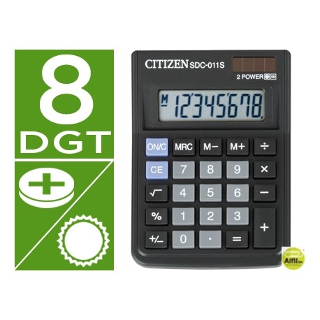 CALCULADORA CITIZEN SOBREMESA SDC-011 S 8 DIGITOS