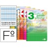 BLOC ESPIRAL LIDERPAPEL FOLIO WRITE TAPA CARTONCILLO 80H 70G CUADRICULADO PAUTADO 3MM CON MARGEN. CO