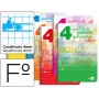 BLOC ESPIRAL LIDERPAPEL FOLIO WRITE TAPA CARTONCILLO 80H 70G CUADRICULADO PAUTADO 4MM. COLORES SURTI