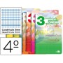 BLOC ESPIRAL LIDERPAPEL CUARTO WRITE TAPA CARTONCILLO 40H 70G CUADRICULADO PAUTADO 3MM CON MARGEN. C