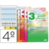 BLOC ESPIRAL LIDERPAPEL CUARTO WRITE TAPA CARTONCILLO 40H 70G CUADRICULADO PAUTADO 3MM CON MARGEN. C