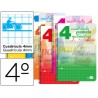 BLOC ESPIRAL LIDERPAPEL CUARTO WRITE TAPA CARTONCILLO 40H 70G CUADRICULADO PAUTADO 4MM. COLORES SURT