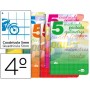 BLOC ESPIRAL LIDERPAPEL CUARTO WRITE TAPA CARTONCILLO 40H 70G CUADRICULADO PAUTADO 5MM. COLORES SURT