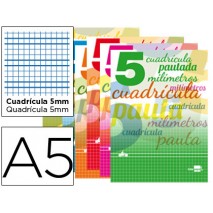 LIBRETA LIDERPAPEL WRITE A5 32 HOJAS 70G/M2 CUADRO PAUTADO 5MM CON MARGEN