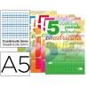 LIBRETA LIDERPAPEL WRITE A5 32 HOJAS 70G/M2 CUADRO PAUTADO 5MM CON MARGEN
