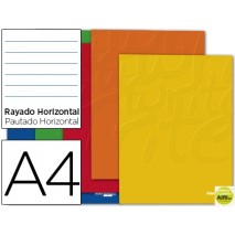LIBRETA LIDERPAPEL WRITE A4 80 HOJAS 60G/M2 HORIZONTAL CON MARGEN