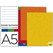 LIBRETA LIDERPAPEL WRITE A5 80 HOJAS 60G/M2 HORIZONTAL CON MARGEN