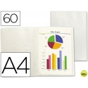 CARPETA BEAUTONE ESCAPARATE 47074 60 FUNDAS POLIPROPILENO FROSTY DIN A4 TRANSPARENTE