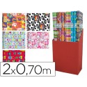 PAPEL FANTASIA INFANTIL ROLLO 2 X 0,70 MT 60 GR MODELOS SURTIDOS